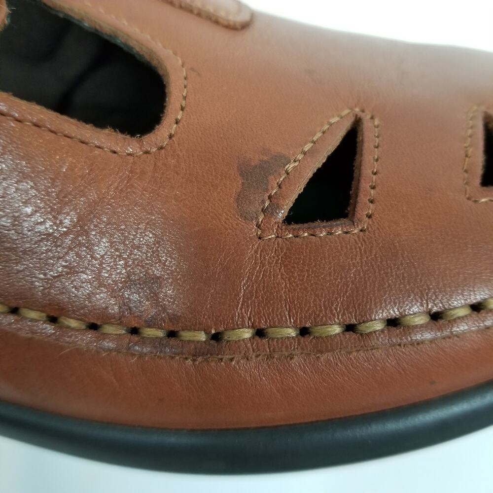 SAS Tan Leather Hook-and-Loop Mary Jane Flats - Picture 6 of 11